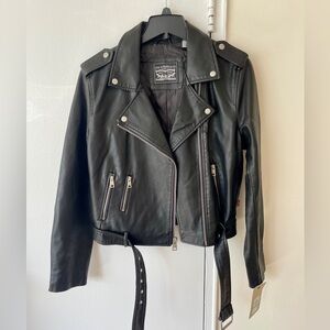 NWT Levi’s faux leather moto jacket